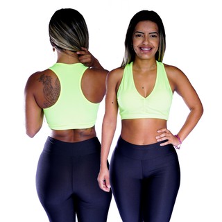 Top fitness academia reforçado trilobal bojo removível - R$ 48.60