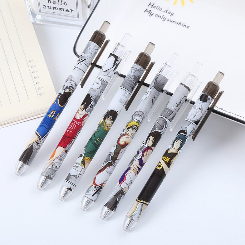 3 Peça Caneta Gel Criativa Anime Japonês Para Escola/Escritório/Papelaria