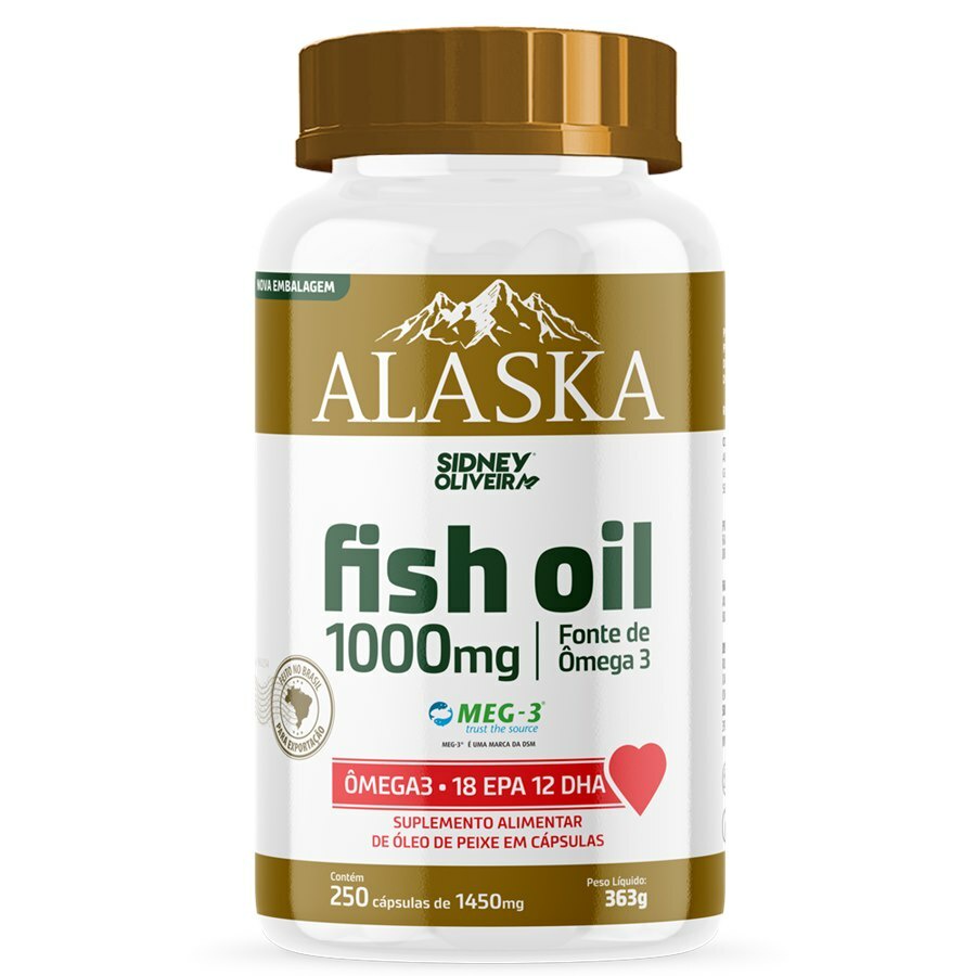 ÔMEGA 3 ÓLEO DE PEIXE 1000MG ALASKA 250 CÁPSULAS SIDNEY OLIVEIRA Shopee Brasil