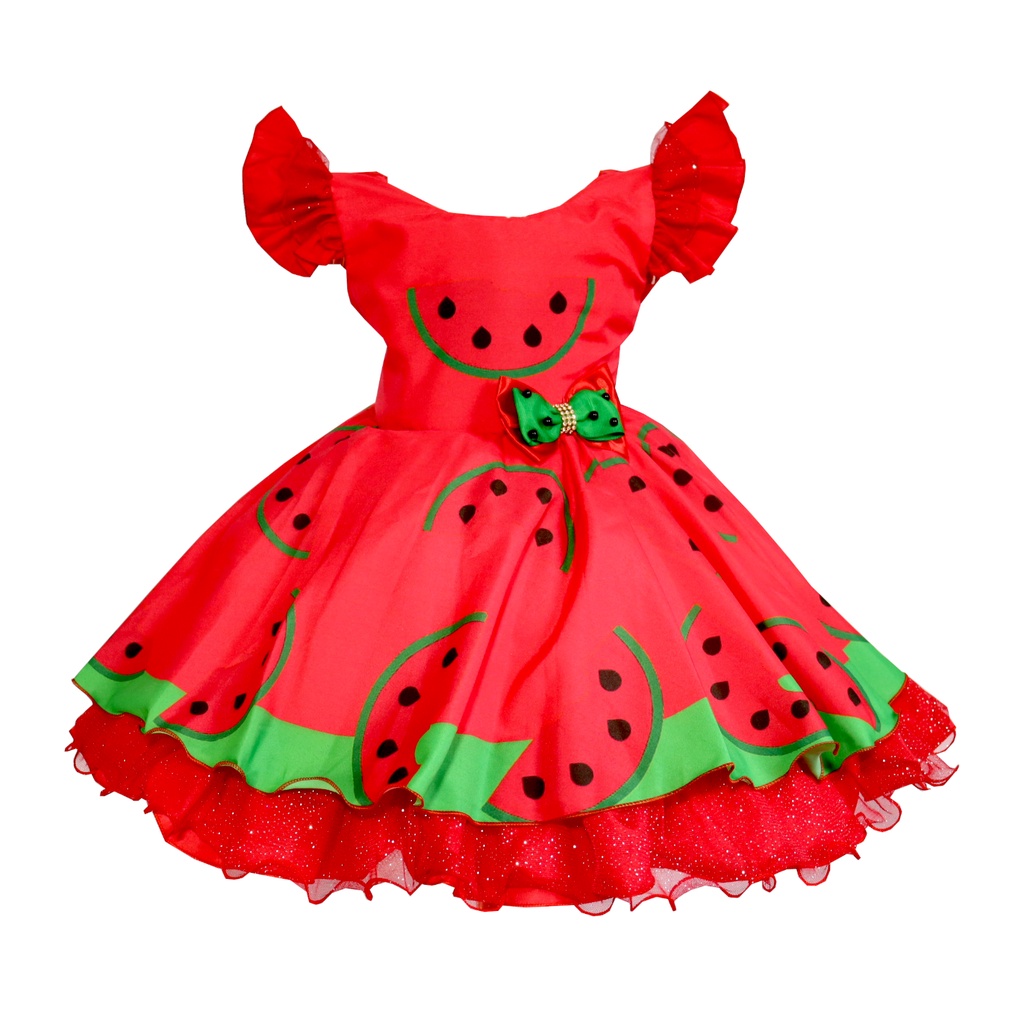 Vestido infantil sale tema melancia