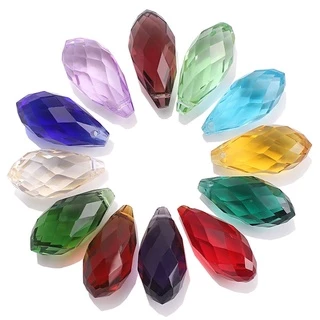 ZhuBI 10x20/12x25mm Contas De Vidro Encantado Lágrima Facetadas Cristal Para Jóias Fazendo Brincos Atacado Lotes De Acessórios De Moda A Granel