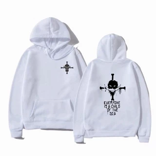Moletom Canguru One Piece Anime Blusa de Frio Barba Branca Masculino e Feminino