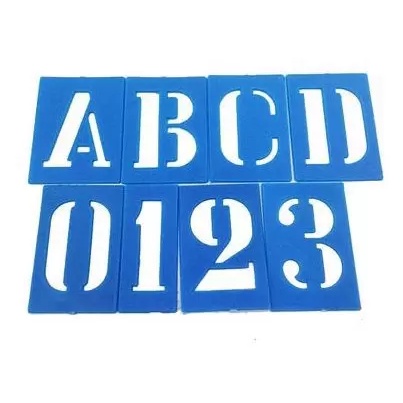 Alfabeto Gabarito de 20 mm Letras e Números Vazados Régua Gabarito ...
