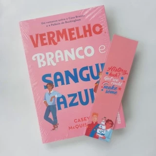 Marcador de Página - Vermelho, Branco e Sangue Azul