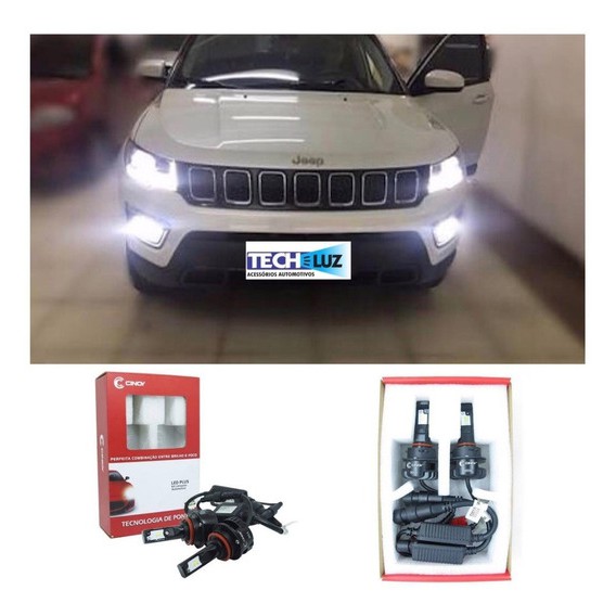 Lampada Super Led Jeep Compass 2017 2018 2019 2020 2021 Kit Completo