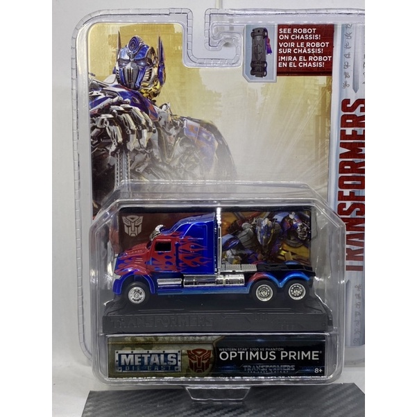 Jada Optimus Prime Western Star 5700 XE Phantom filme Transformers temático lacrado com pneus de borracha maravilhoso