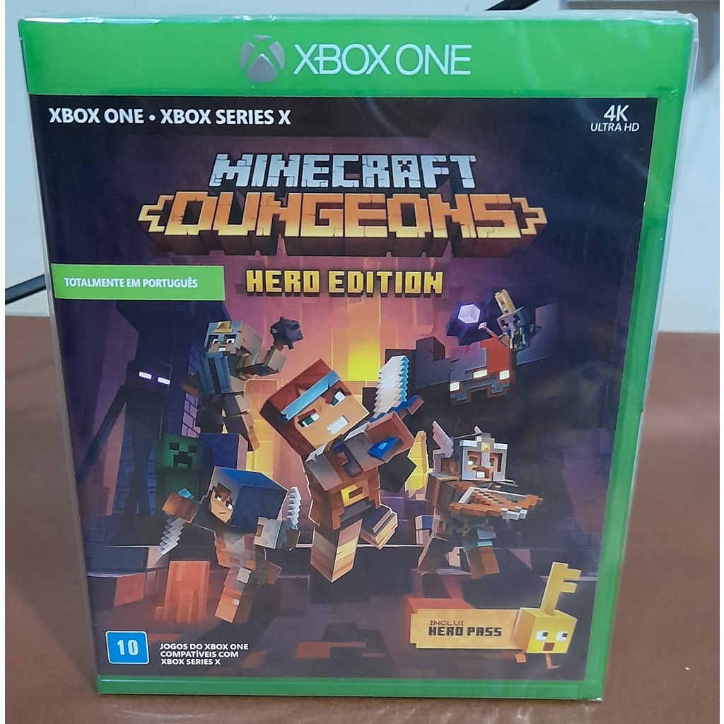 Minecraft Dungeons Jogo Xbox Hero Edition Vídeo Game Físico