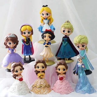 (Spot) Plástico De Alta Qualidade Branca De Neve Princesa Elsa Annabelle Cinderela Alice Sereia Decoração De Bolo De Aniversário
