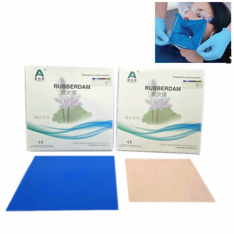 Dental Dam De Borracha Natural De Látex Não Estérilm Grande Pequeno 52