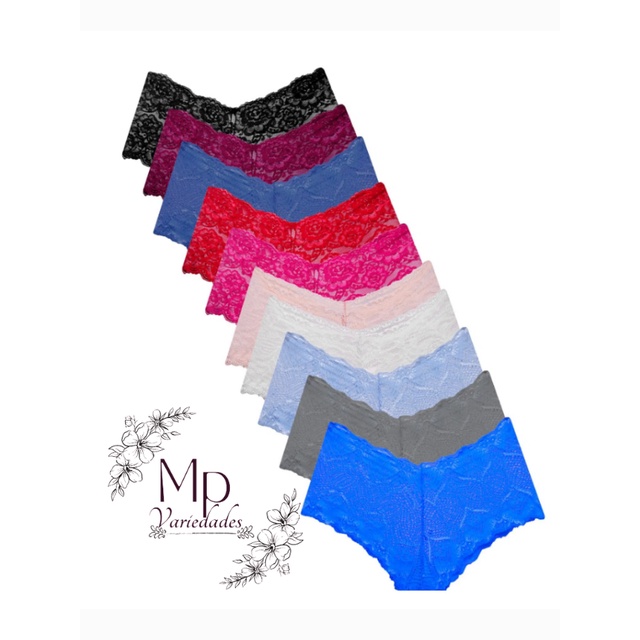 CALCINHA RENDA COM FORRO DE ALGODÃO Caleçon Shortinho PRONTA ENTREGA