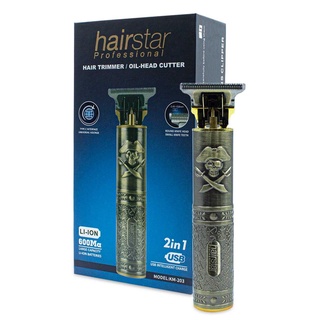 Máquina de Acabamento Aparador Profissional Cabelos Barba Hairstar KM-203