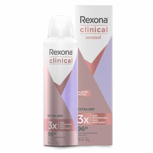 Kit 2 Desodorante Rexona Clinical Aerosol Refresh 96h +controle De Odor  150ml - Carrefour