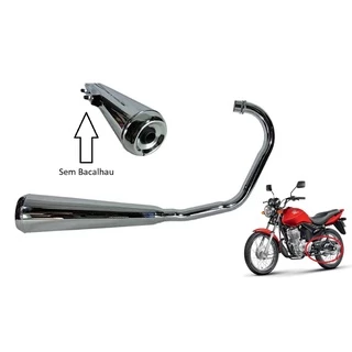 Escapamento Mini Fortuna Honda Estralador Cg Titan Cargo Fan Start 125 Ks Sem Bacalhau De 2009 Ate 2018