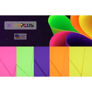 Papel Neon Plus Original 180g A4 20 Folhas Escolha As Cores!
