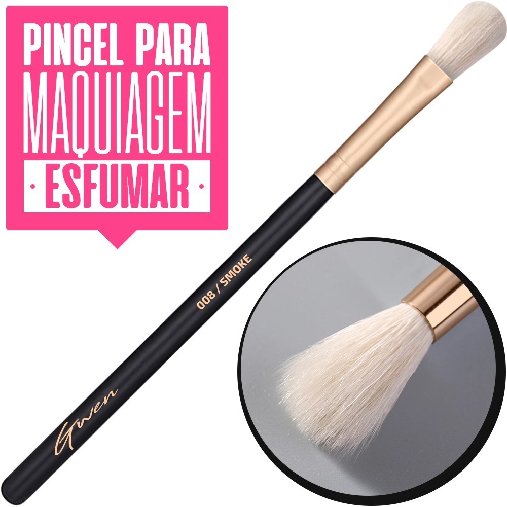 Pincel De Maquiagem Make Sombra Olhos Esfumar Aplicar Arredondado ...