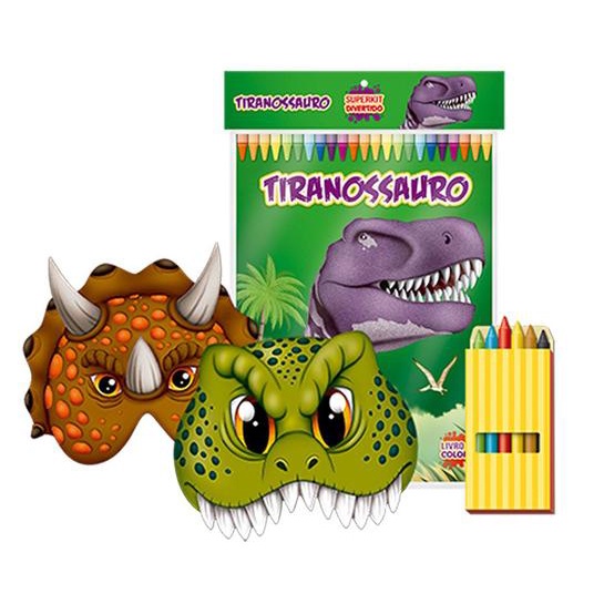 Dinossauros - Kit de Atividades e Livro - Majoca Colorê Brinquedos