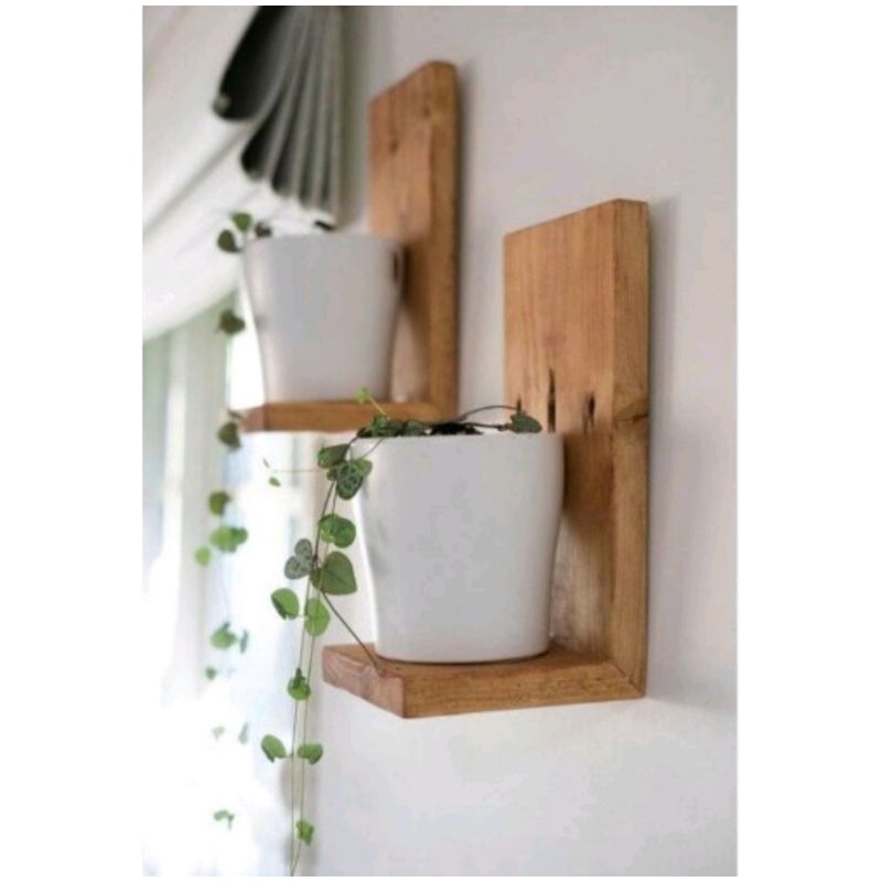 Suporte mini prateleira em madeira Pinus 4