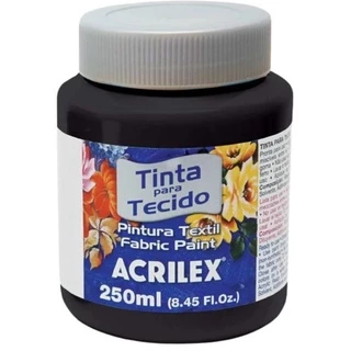Tinta Tecido Preta 250ml - Acrilex