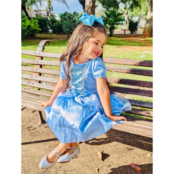 Vestido Infantil Princesa Cinderela Curto - Loja Moda Sunset - o melhor da  Moda Feminina.