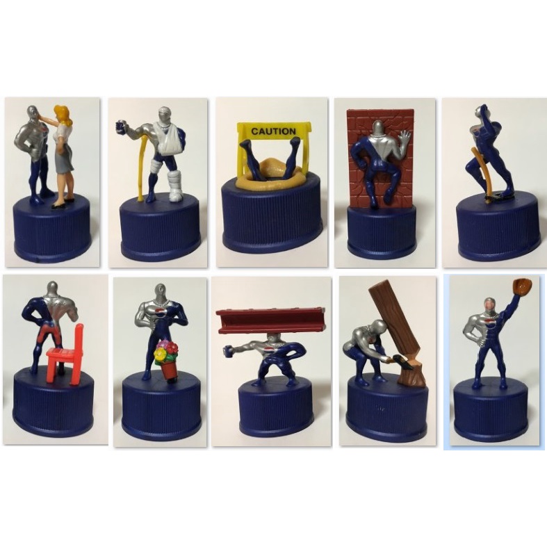 Pepsiman Coleção ACCIDENT Miniatura Pepsi Bottle Caps Collection