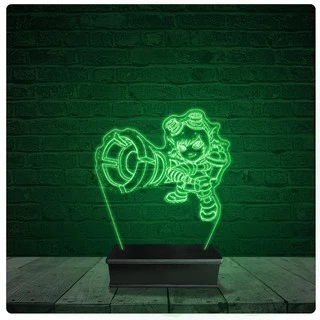 Luminária Abajur Acrílico Led - Tristana League Of Legends
