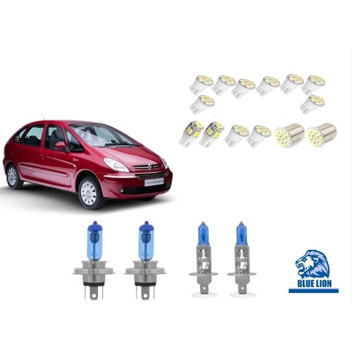 Kit Lâmpada Led Xsara Picasso Pingo Teto Placa Ré Torpedo