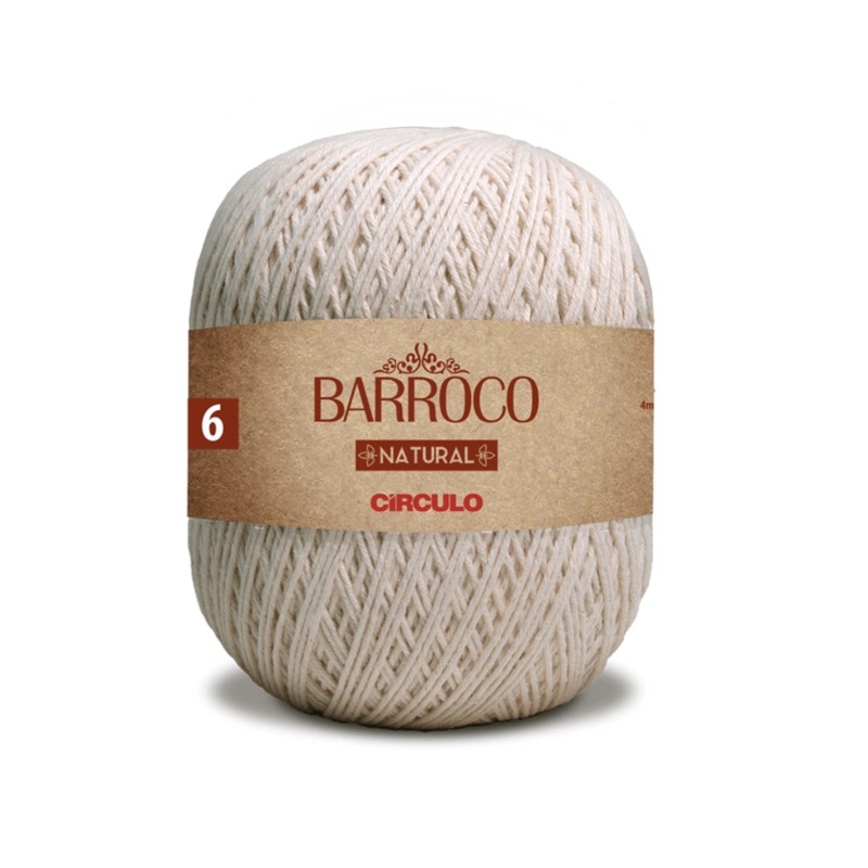 Fio Barroco Natural Número 6 700 gramas | Shopee Brasil