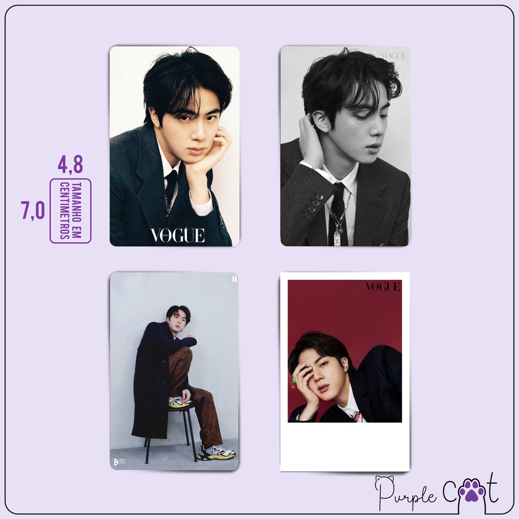 Kit mini Photocards + Polaroid Seokjin BTS | Fanmade | Shopee Brasil