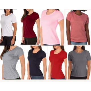 kit 5 Camiseta Feminina baby look T-shirt