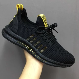 Tênis De Malha Masculino Casual Esportivo Calçado Vulcanizado Leve Com Renda Para Corrida Moda