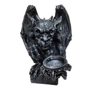 Gárgula Porta Vela Estatueta Resina (pedra)