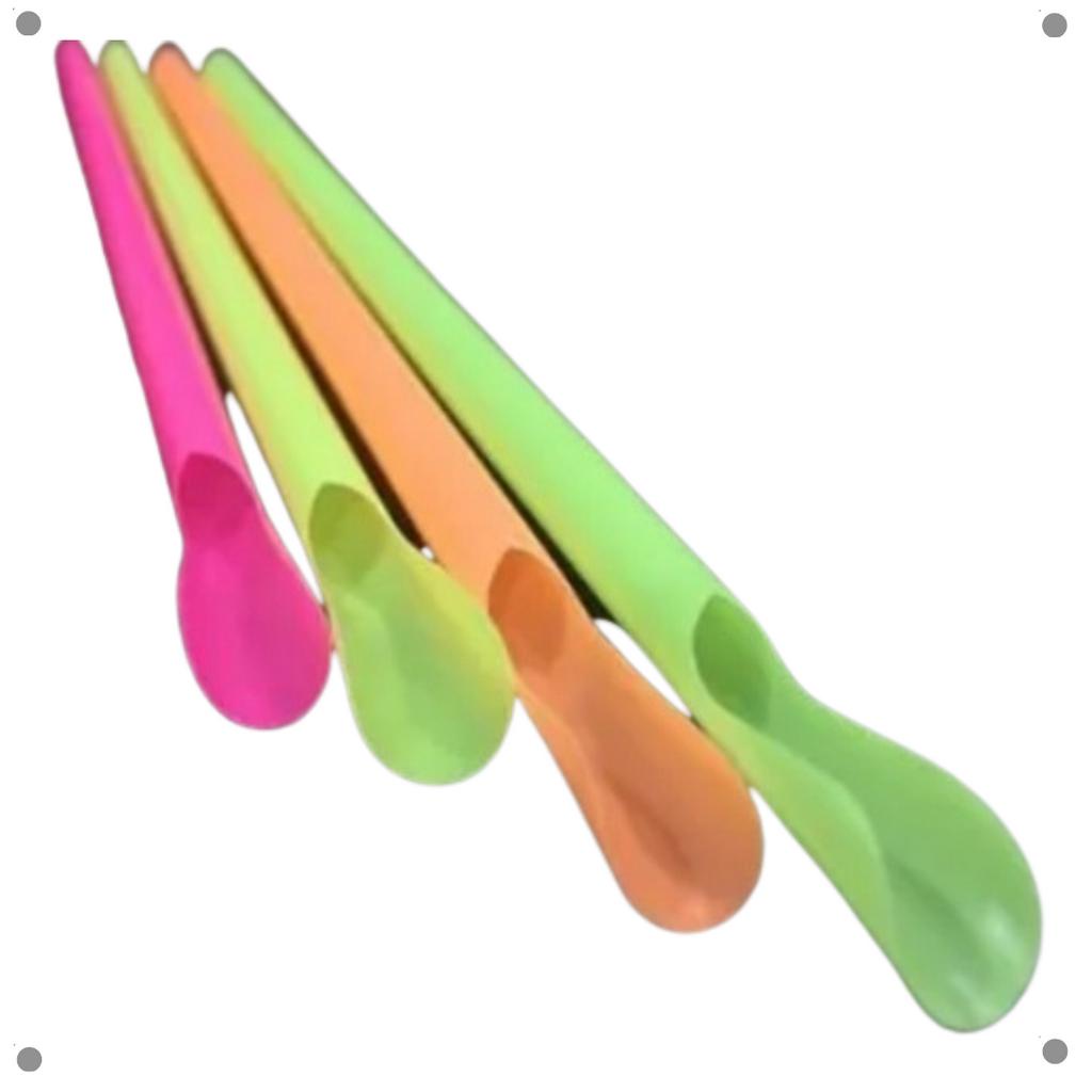 Canudo Com Colher Mexedor Drinks e Bebidas ( 100 unidades )