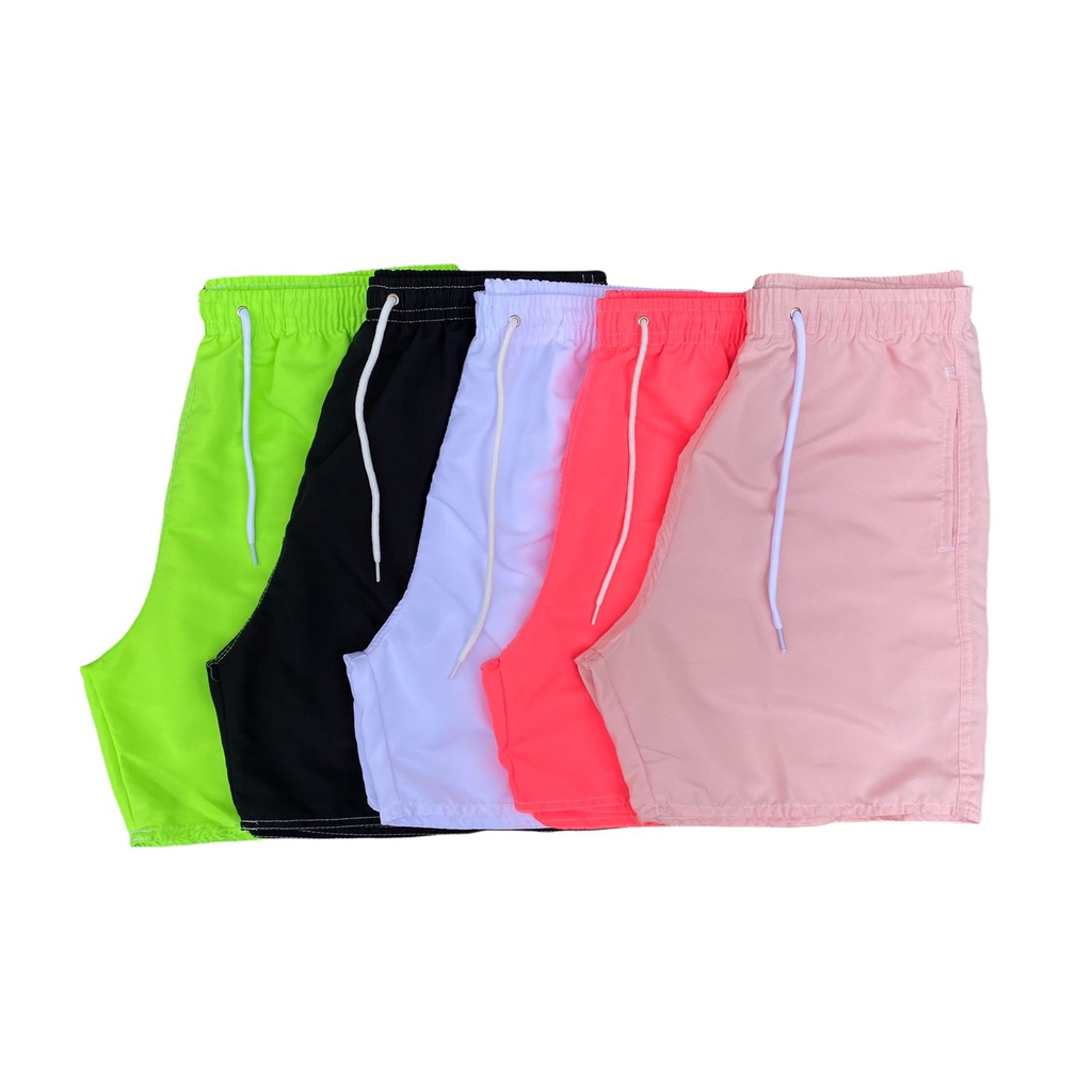 Shorts / Bermuda Neon Masculino Moda Praia Tactel Verão Estilo Neymar Top Cerveja Crossfit