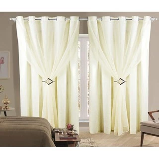 Cortina Voil/voal Com Forro Microfibra 8m X 2,60 Quarto Sala