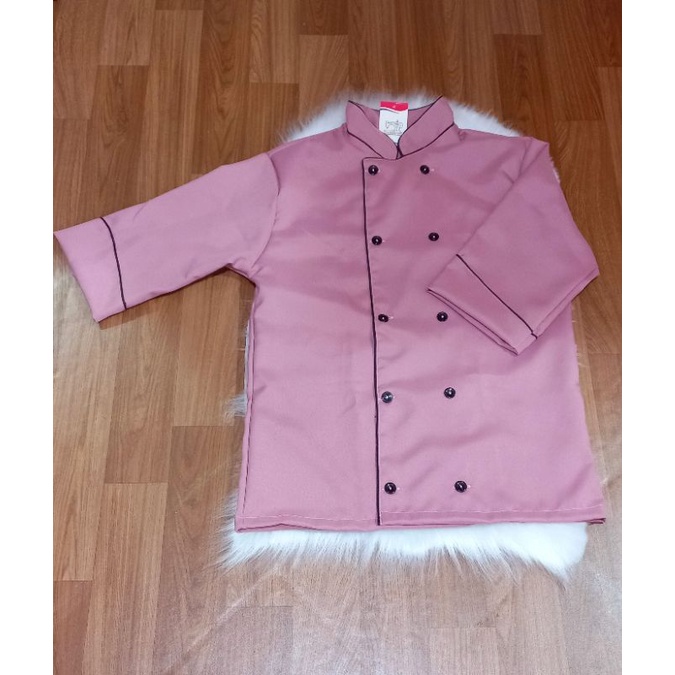 dolma feminina chef rosa com preto