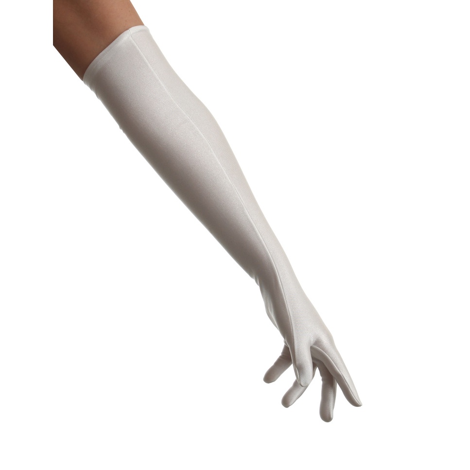 Luva Lycra Extra Longa Festa Casamento Fantasia Retro 60 70 Dama  