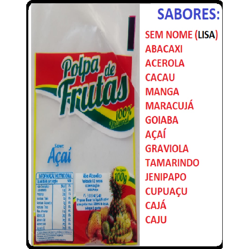 Smoothie de Maçã Alperce 100% Polpa de Fruta Alperce de Maçã - Embalagem  com 18 bandejas de 100 g - Polpa de Fruta e Purê