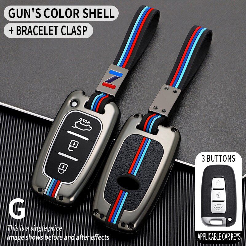 Happyit Custodia per chiave auto in lega di zinco per