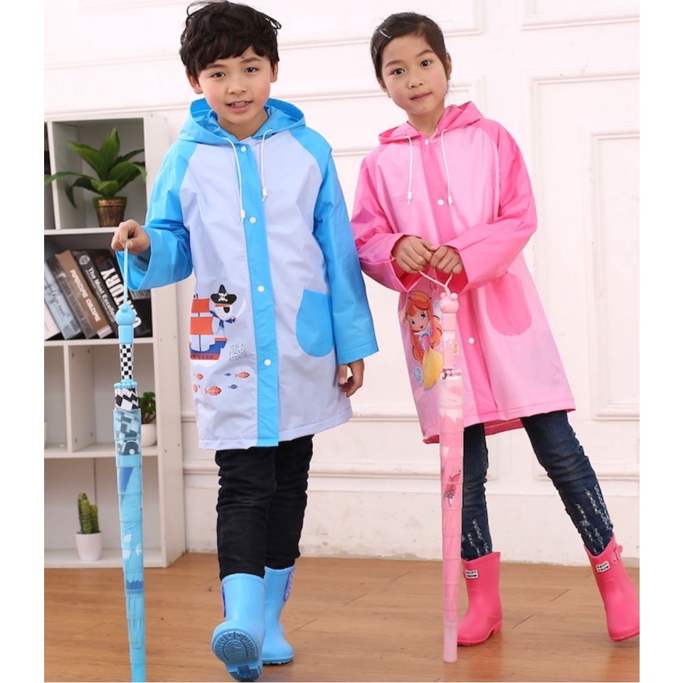 Capa de chuva store e bota infantil