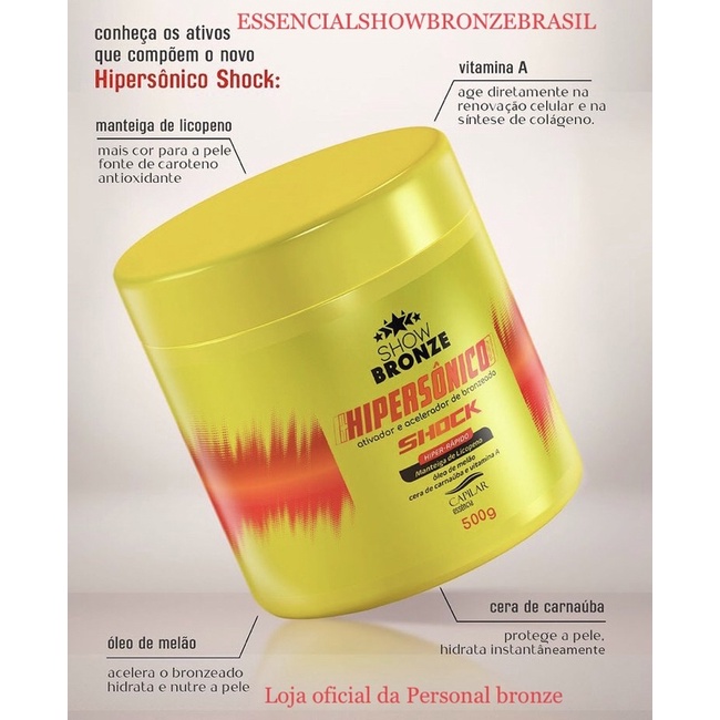 Musa Glam Show Bronze Ativador Bronzeamento. | Shopee Brasil