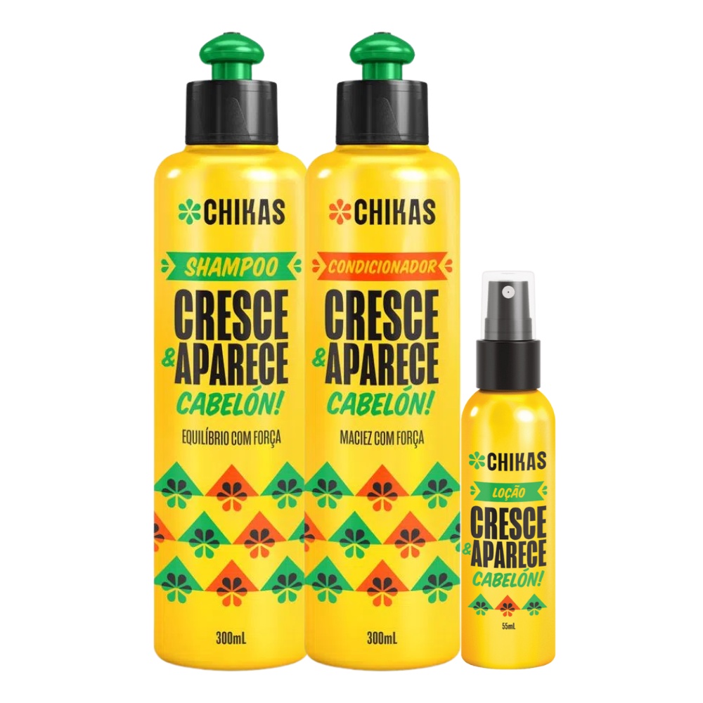 Kit Chikas Cresce e Aparece Tônico para Crescimento Capilar | Shopee Brasil