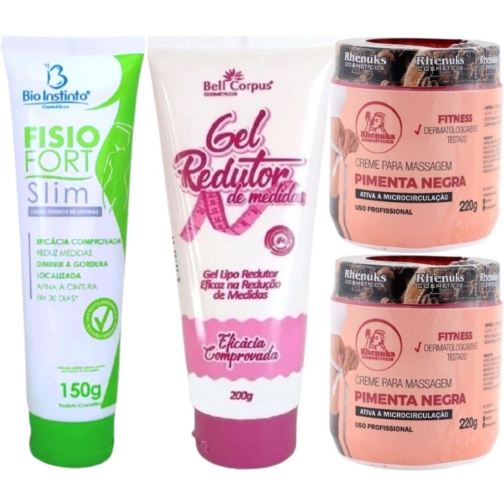 Gel Redutor Fisio Emagrecedora Diminui Gordura Localizada - Bio