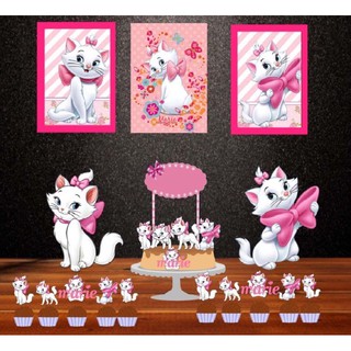 Kit Festa Gata Marie Rosa Decoração de Aniversário - Shop Macrozao