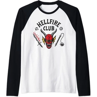 Camiseta Stranger Things Hellfire Club Manga longa Raglan