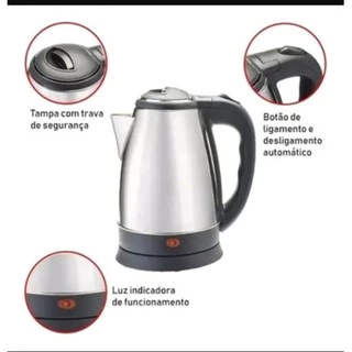 jarra eletrica 220v nova na caixa inox cores aleatorias
