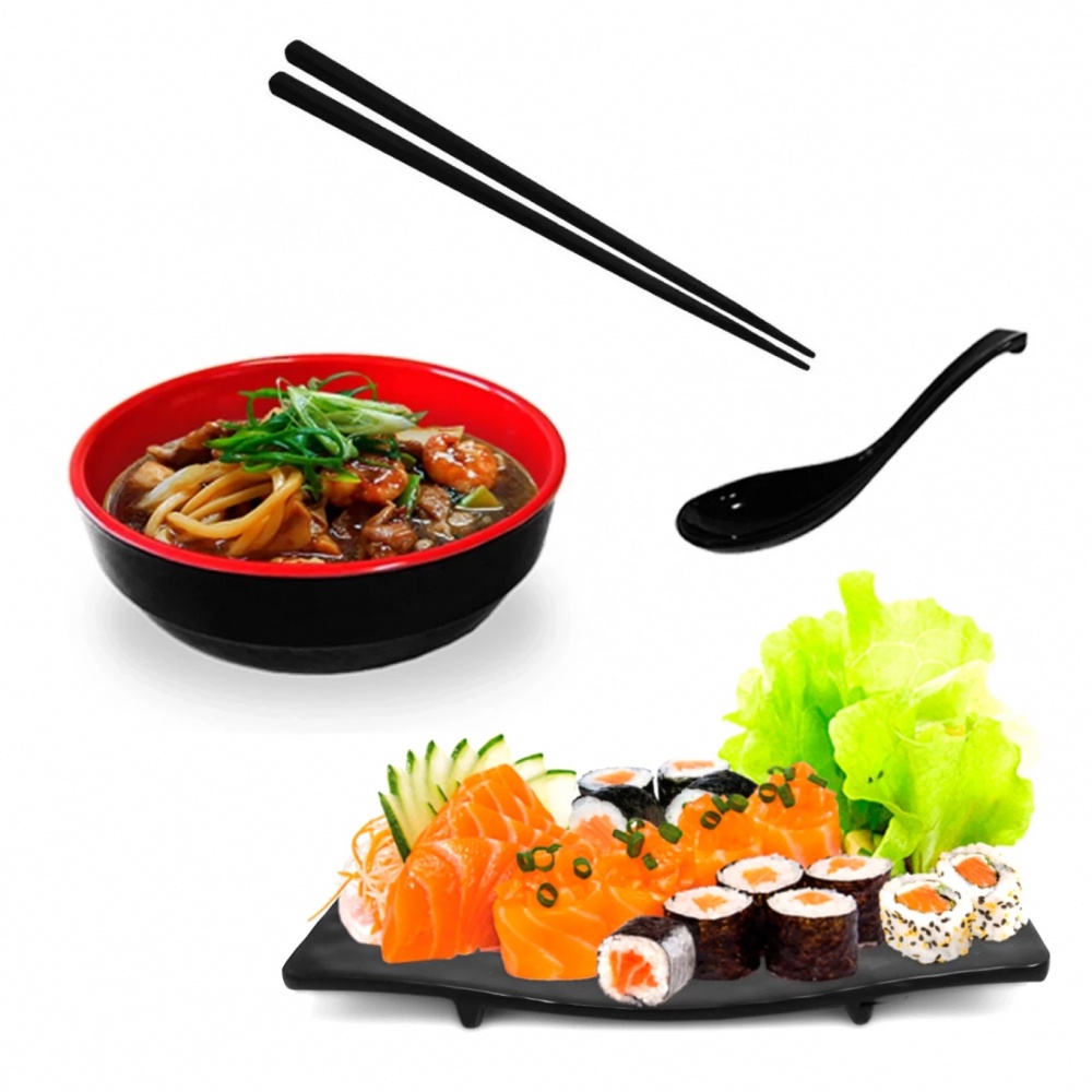 Comida japonesa con hashi