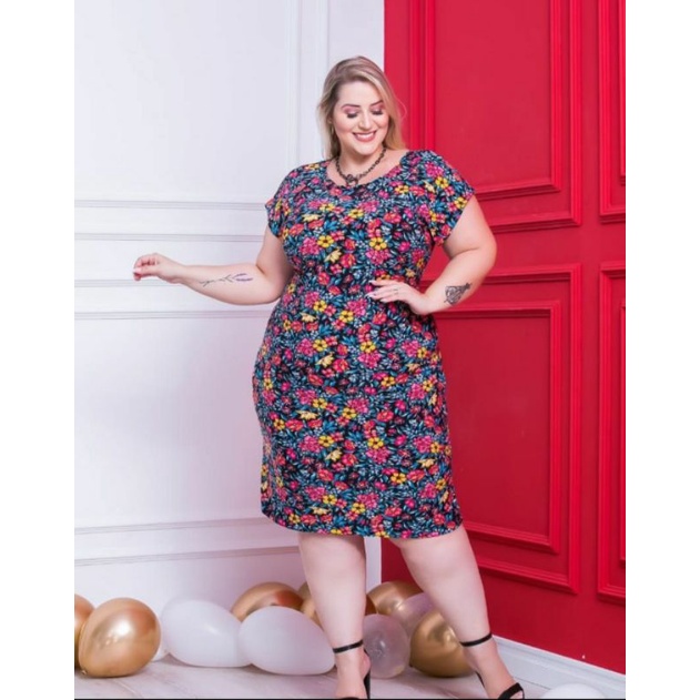 Vestido plus store size para senhora