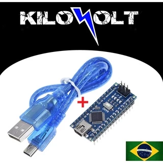 Arduino Nano SOLDADO Compatível V3 Atmega328 Ch340 + Cabo Usb