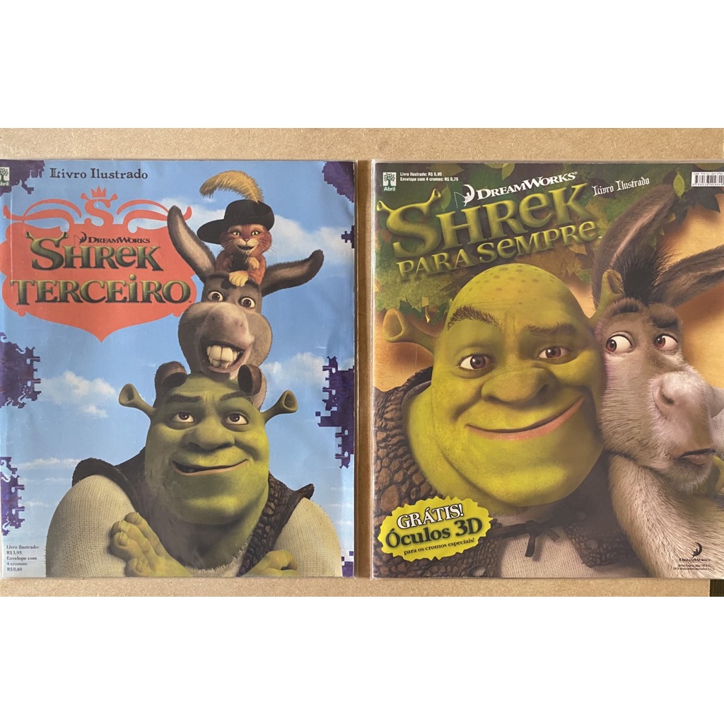 Álbum De Figurinhas Shrek - Lote Com 2 Álbuns Diferentes | Shopee Brasil