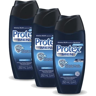 Kit Sabonete Líquido Protex Men Sport 250ml com 3 unidades em Oferta na Shopee